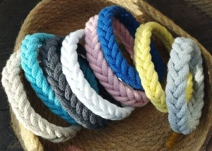 Herringbone men women bracelet Nautical Braided Rope knot Sailor Bracelet - Picture 1 of 10