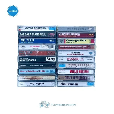 20 SEALED Country Cassette Tapes #7: Willie Kenny Rogers Greenwood Roger Miller - Image 1 of 3