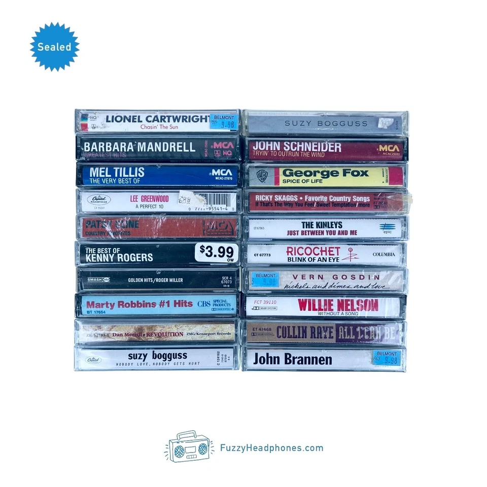 20 SEALED Country Cassette Tapes #7: Willie Kenny Rogers Greenwood Roger Miller - Image 1 of 3