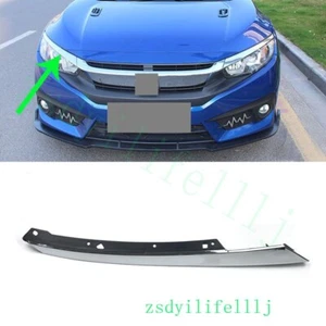 1xFor Honda Civic 2016-21 Car Front Right Side Headlight Upper Silver Trim Cover - Bild 1 von 1