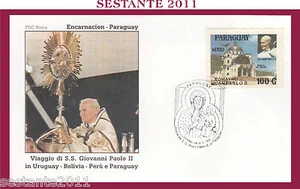 W457 VATICANO FDC ROMA GIOVANNI PAOLO II WOJITYLA PARAGUAY ENCARNACION 1988 - Imagen 1 de 1