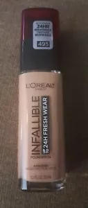 L'oreal Infallible 24HR Fresh Wear Foundation #495 Amber Sealed. Exp 7/23 - Picture 1 of 1