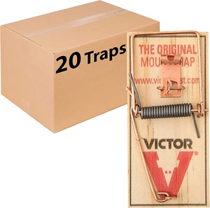 Victor M156-20 Metal Pedal Sustainably Sourced FSC Wood Snap Mouse Trap  - Picture 1 of 12
