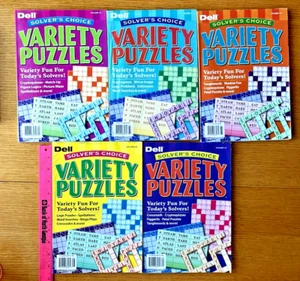 Lot of 5 Dell Penny Press Solver's Choice Variety Puzzles Unsolved Free Ship - Picture 1 of 1