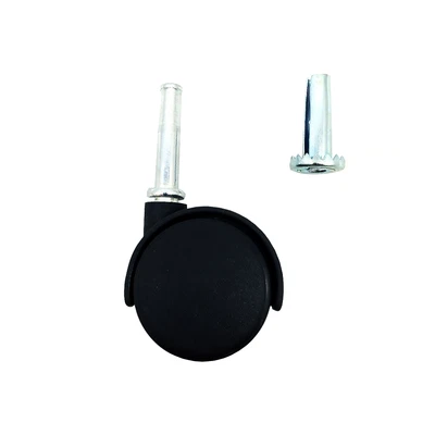 HARDWARE DIRECT 4 Pack 80 lbs Plastic Black Twin Swivel Casters Wheels Cart Office Storage