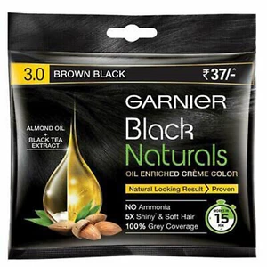 Garnier Brown Black Hair Color Naturals Oil Enriched Creme 20ml+20gm Pouch - Bild 1 von 3