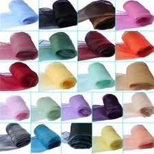 30 x 275cm Sheer Organza Table Runner Multi Use Chair Sash Bow Party Decoration