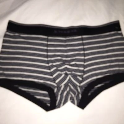 NUEVO SIN ETIQUETAS BAÚL HOMBRE MARCA PAPI ALGODÓN BLANCO GRIS NEGRO RAYAS ESTILO TALLA EXTRA GRANDE Foto 1 de 4