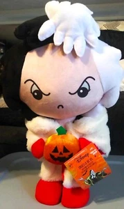 NUEVO Villanos Disney 18" Peluche Cruella De Vil Halloween Puerta Saludador Calabaza - Imagen 1 de 4
