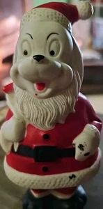 JUGUETE CHIRRIANTE SUAVE PERRO O BEBÉ SANTA CLAUS DE COLECCIÓN  - Imagen 1 de 6