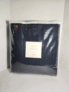 NWT Restoration Hardware Channel Stitch Cotton Voile Full/queen Coverlet Indigo - Picture 1 of 6