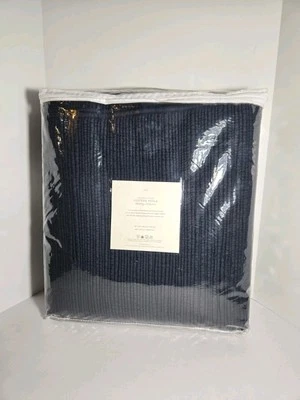 NWT Restoration Hardware Channel Stitch Cotton Voile Full/queen Coverlet Indigo  - Image 1 of 4