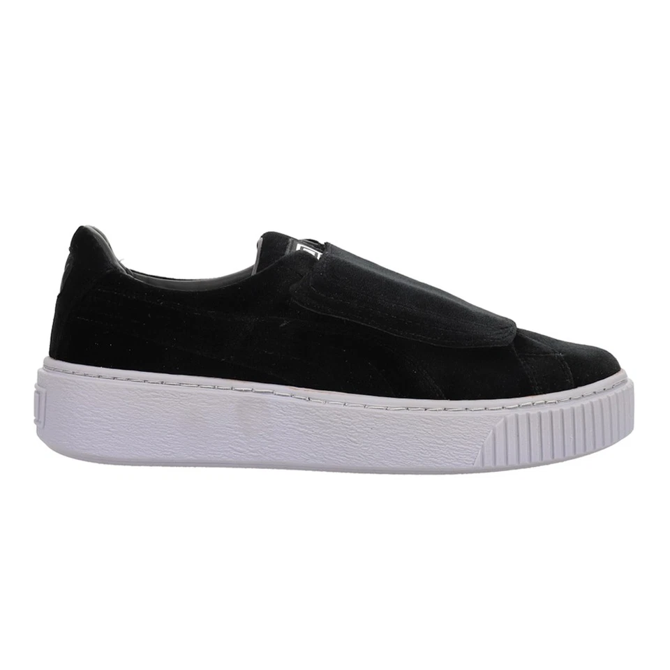 PUMA Basket Strap Velvet Rope Platform  Womens Black Sneakers Casual Shoes 36406 - Imagem 1 de 1