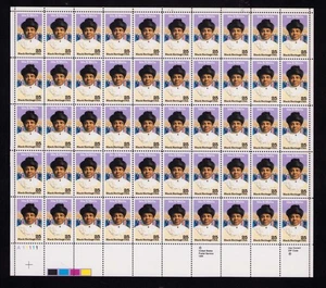 2442 Ida Wells Bogen mit 50 25¢ Briefmarken postfrisch - Bild 1 von 4