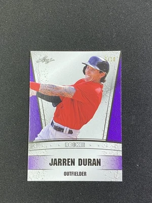 Jarren Duran 2020 Leaf Rookie Purple /10 RC Red Sox - Image 1 of 2