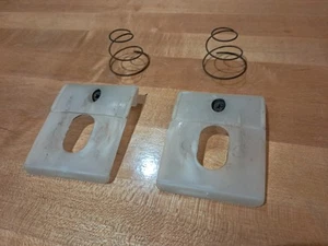 1971-1996 CHEVY GMC G10 G20 G30 VAN DOOR LOCK STRIKER PROTECTOR SHIELDS 6264488 - Picture 1 of 12