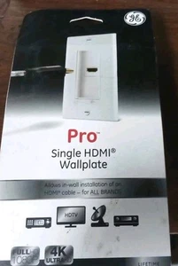 Placa de pared GE HDMI, 1 puerto de una sola banda, blanca - Imagen 1 de 4
