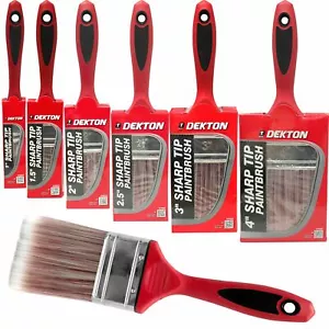 Dekton Sharp Tip Paint Brushes Decorating Wall Fence Home DIY Brush 1" To 4" - Picture 1 of 7