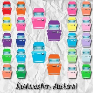 PRINTABLE & Cut File Silhouette Cut File PASTEL Dishwasher Dish washer - Picture 1 of 4