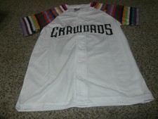 NWOT Hickory Crawdads Strike Out Cancer Jersey  Youth One Size