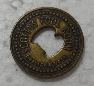ONALASKA WASHINGTON SCOTTYS POOLRAUM GUT FÜR 5 ¢ IN HANDELSMARKE - Bild 1 von 2