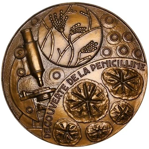 SCHOTTLAND & FRANKREICH Sir Alexander Fleming 1945 Bronzemedaille / Mikrobiologie - Bild 1 von 3