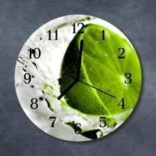 Tulup Glass Wall Clock Kitchen Clocks 30 cm round Lime Green