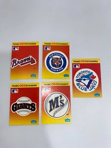 Fleer 1991 Team Logo Stickers bundle (5) MLB Baseball Card Inserts: Braves, M's - Picture 1 of 7