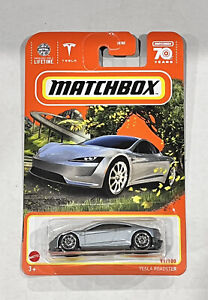 2023 Matchbox 70 Years Tesla Roadster Silver Diecast 1/64 Toy Car New Mattel