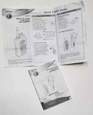 Booklet Manual Only Radio Shack Pro 84 Racing Scanner 200 Channel 64 Pages B&W - Image 1 of 4