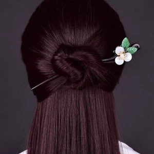 1Pc Chinese Retro Hairpin Flower Shaped Hair Wear Creative Women Decoration - Picture 1 of 12
