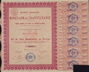 GOLD MINING TRANSYLVANIA : MINES D'OR DE TRANSYLVANIE 1930 - ROUMANIA / FRANCE - Picture 1 of 1