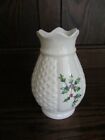 Vintage DONEGAL CHINA 4.75" VASE CHRISTMAS HOLLY stamped IRELAND EIRE