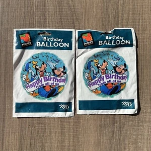 Vintage 90er Disney Mickey Mouse Unlimited Geburtstag Luftballons Goofy 2 Stück - Bild 1 von 3