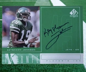 1998 SP Authentic Keyshawn Johnson Player's Ink Auto #KJ New York Jets Autograph - Picture 1 of 3