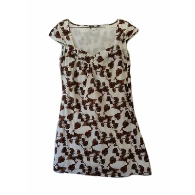 Vestido Ben Sherman Crema Marrón Naranja Naturaleza Reina Ana Gorra Algodón Cambio M Mediano Foto 1 de 4