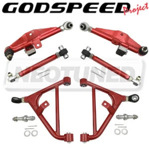 For 95-98 240SX S14 Godspeed Front+Rear Lower Control Arm High Angle Tension Rod - Picture 1 of 5