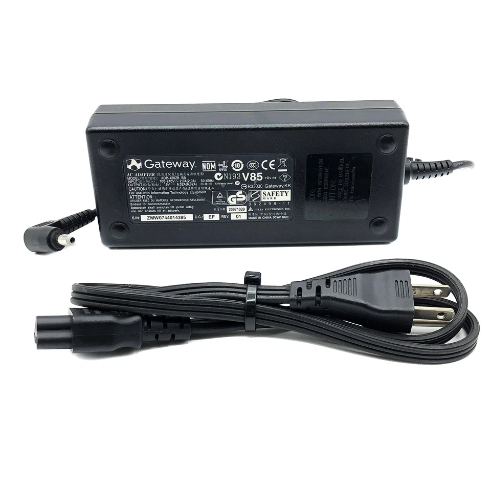 Original Gateway 120W AC Power Adapter Charger ADP-120SB 19V 6.32A - Image 1 of 4