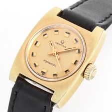 CERTINA ARGONAUT 220 HANDAUFZUG 17-25 MANUFAKTURWERK LUXUS 18K GOLD-PL LADY UHR