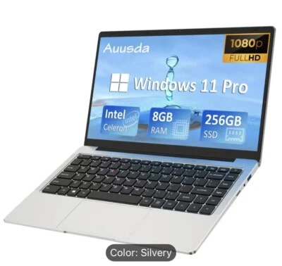 Auusda Laptop Computer  With 8 GB LPDDR4 256 GB, SSD , Intel Celeron - Image 1 of 4