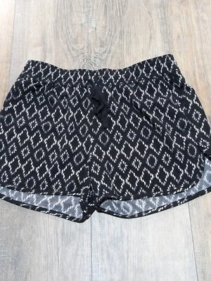 Pantalones Cortos Banana Republic Para Mujer XS Negro Estampado Pull On Elastizados Cordón Cintura Foto 1 de 4