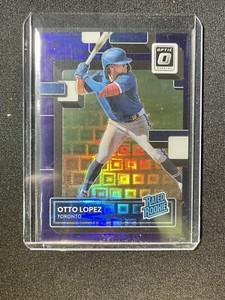 2022 Panini Donruss Optic Otto Lopez Rated Rookie Purple Pandora Prizm /99 RC#49