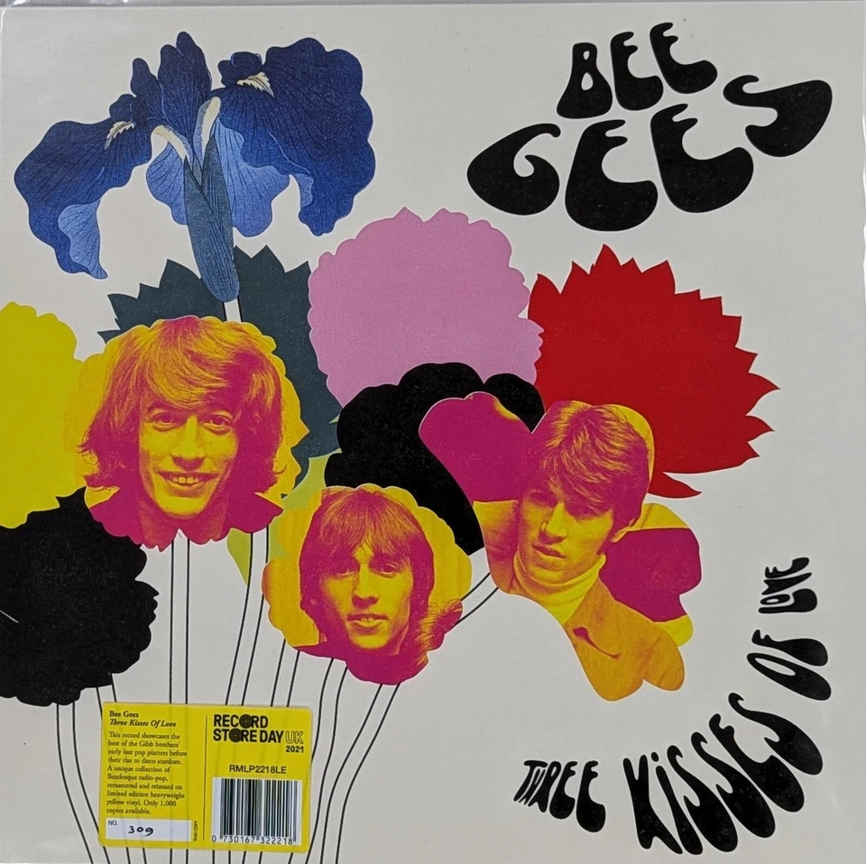 THE BEE GEES Three Kisses of Love limited numbered 180 Gram LP Yellow Vinyl RSD - Image 1 of 1