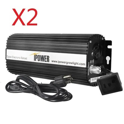 iPower 1000W Digital Dimmable Electronic Ballast for HPS MH Grow Light 2-Pack - Image 1 of 4
