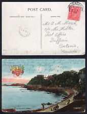 Canada KINGSTON MILLS Ont Frontenac 1906 Split Ring on Postcard Jersey England