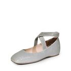 Women Elastic Ankle Strap Slip On Ballet Flats Square Toe Flat Shoes