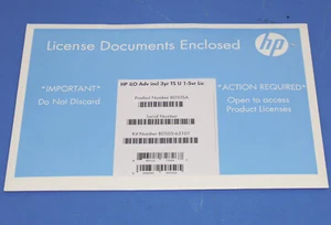 HPE BD505A iLO Advanced 1 Server 3 Years 24x7 Support License BD505-63101 - Picture 1 of 2
