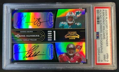 2005 Playoff Contenders Cadillac Williams Ronnie Brown Auto RC #11/50 PSA 9 - Image 1 of 2
