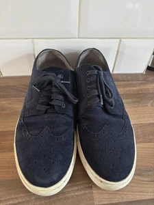 Men’s Oliver Sweeney Blue Suede Burwell Shoes Size UK 8 EU42 - Picture 1 of 8