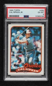 1989 Topps Cal Ripken Jr Cal Ripken #250 PSA 6 HOF - Picture 1 of 3